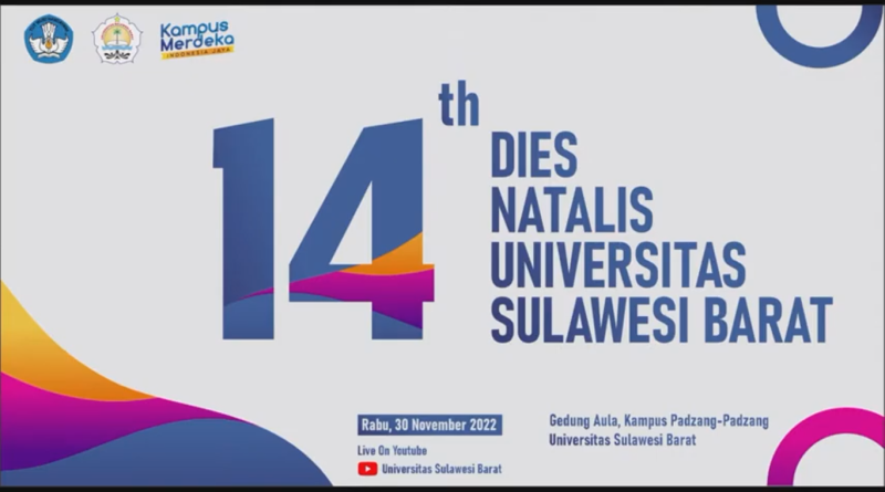 Komjen. Pol. Drs Syafruddin M.Si turut Hadir dalam Acara Dies Natalis Universitas Sulawesi Barat Ke 14 tahun 2022.